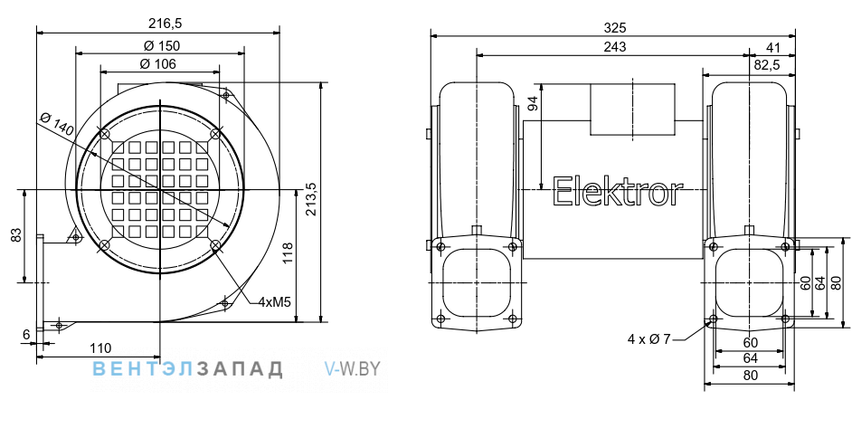 Чертеж и исполнениеы Elektror 2D 04