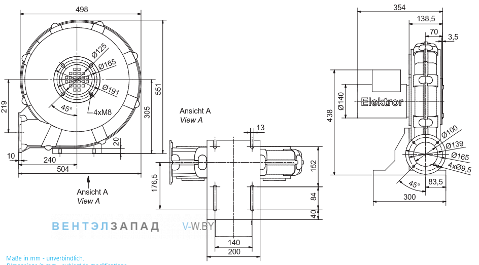 Чертеж и исполнениеы Elektror RD 5
