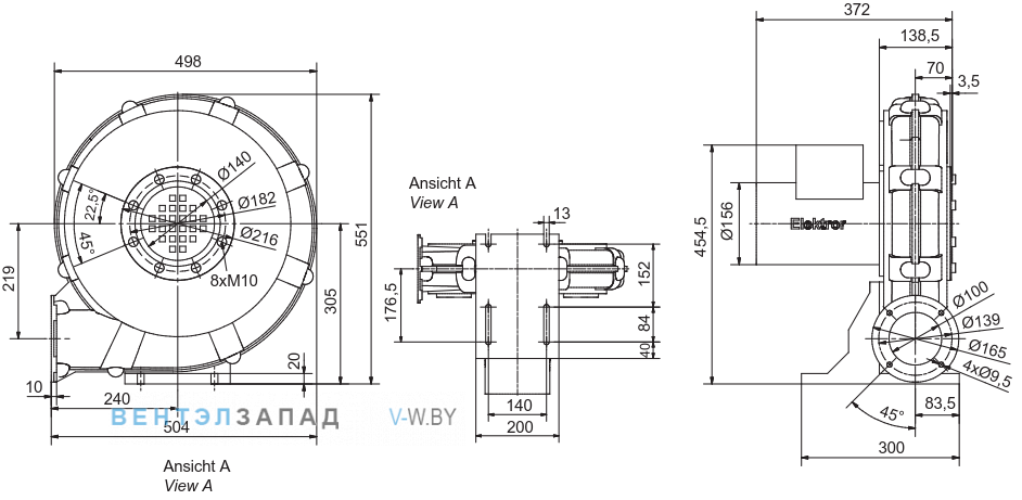 Чертеж и исполнениеы Elektror RE 6