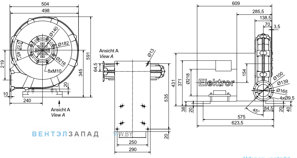 Чертеж и исполнениеы Elektror HRD 60/4
