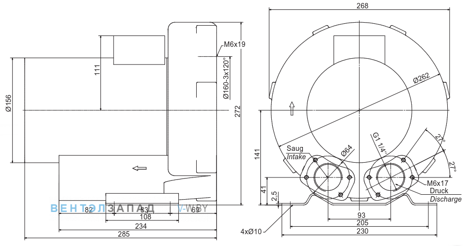 Чертеж и исполнениеы Elektror 1SD 310 1.1 кВт