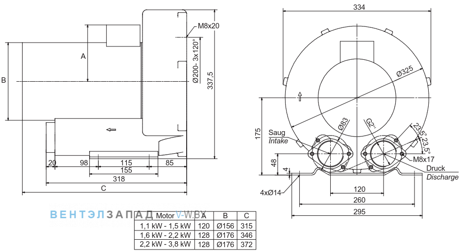 Чертеж и исполнениеы Elektror 1SD 510 1.6 кВт