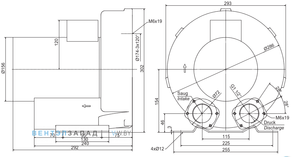 Чертеж и исполнениеы Elektror 1SE 410