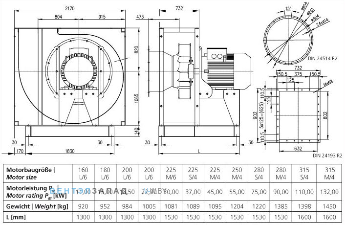 Чертеж и исполнениеы Elektror CFH 800