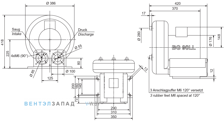Чертеж и исполнениеы Elektror SD 540
