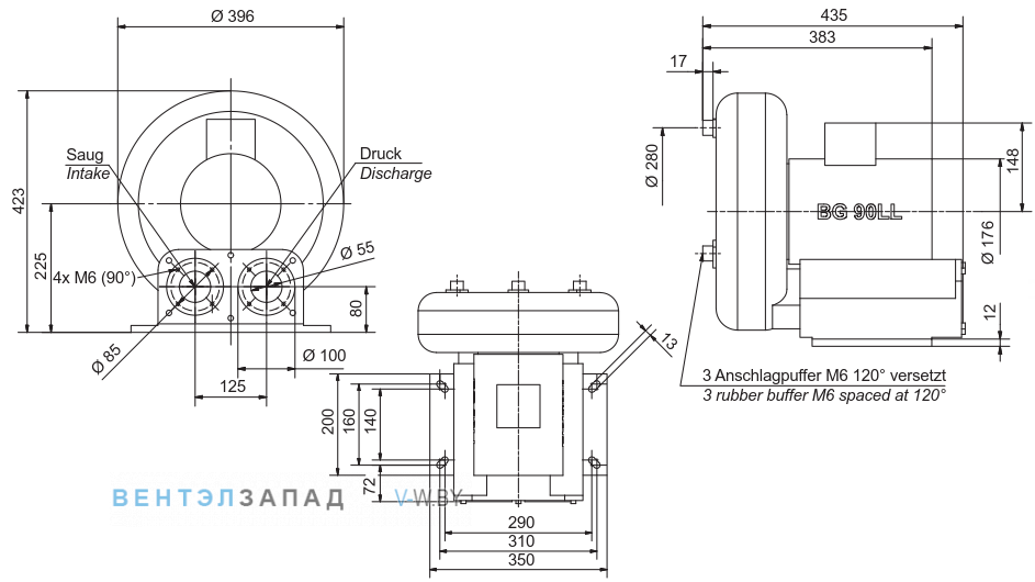 Чертеж и исполнениеы Elektror SD 6