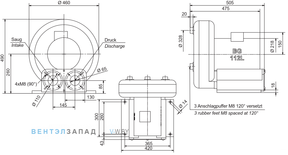 Чертеж и исполнениеы Elektror SD 740