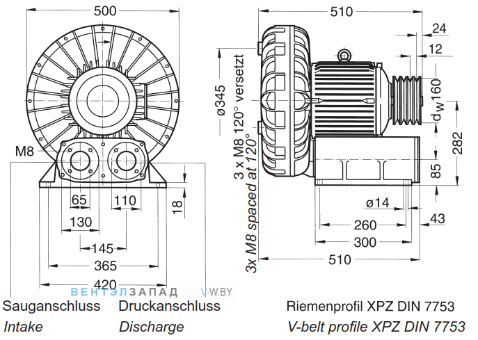 Чертеж и исполнениеы Elektror SD 8-1