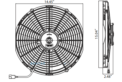 Габаритные размеры SPAL VA08-AP51/C-23S part 30101510