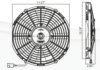 Габаритные размеры SPAL VA09-AP8/C-27S part 30100365