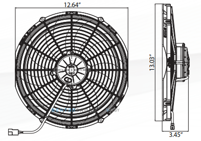 Габаритные размеры SPAL VA10-AP70/LL-61S part 30102030