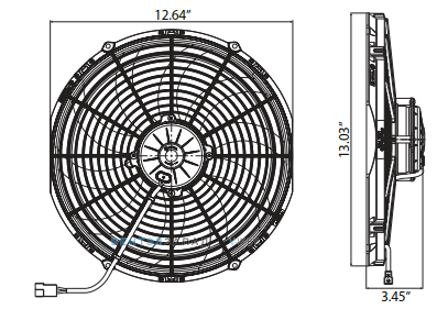 Габаритные размеры SPAL VA10-AP70/LL-61A part 30102029