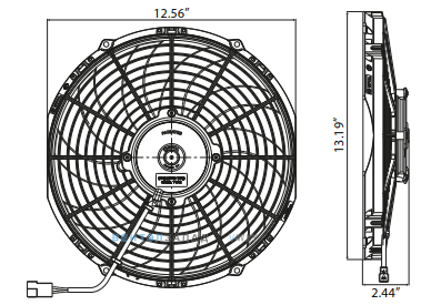 Габаритные размеры SPAL VA10-AP50/C-61A part 30101522