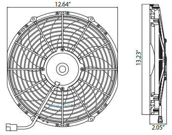 Габаритные размеры SPAL VA10-AP10/C-61A part 30100467