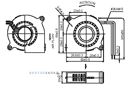 Присоединительные размеры GB1205PKV2-8AY.GN