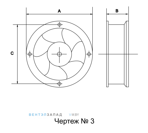 Чертеж и исполнение Tidar RQA17051HB 170x170x51 компактный AC Чертеж и исполнение Tidar RQA17051HB 170x170x51 компактный AC