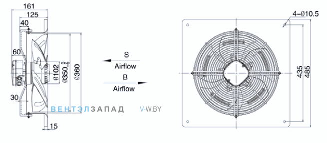 Габариты Weiguang YWF4D-350-B-102/34-B1 Габариты Weiguang YWF4D-350-B-102/34-B1
