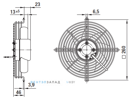 Посадочные размеры и габариты Ebmpapst S1G200AH7752
