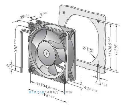 Ebmpapst DV 4118 N 119x199x38 купить, цена