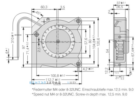 Ebmpapst RL 90-18/18 NH 121x121x37