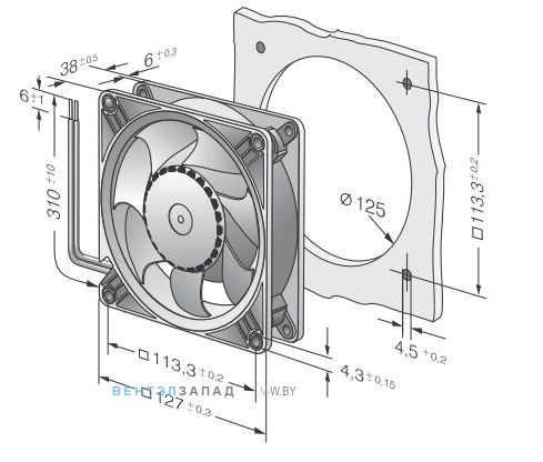 Ebmpapst DV 5212 N 127x127x38 каталоги, прайсы