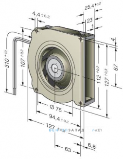 Ebmpapst RLF 100-11/18 127x127x25