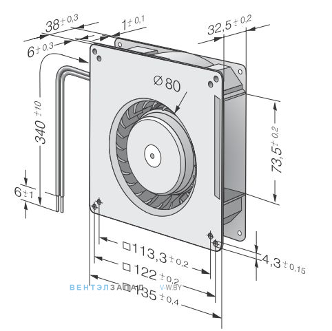 Ebmpapst RG 90-18/14 N 135x135x38 прайс, подбор вентилятора