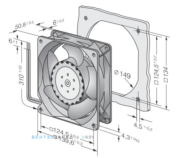 Ebmpapst Серии 5314 /2HP размер 140x140x51 каталоги, прайсы