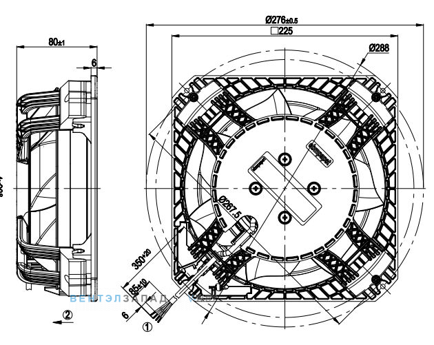 Ebmpapst K1G200-AD49-04 200x200x80 интернет магазин