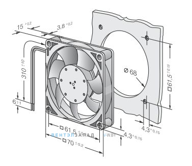 Ebmpapst 712 F/2L 70x70x15 каталоги, прайсы