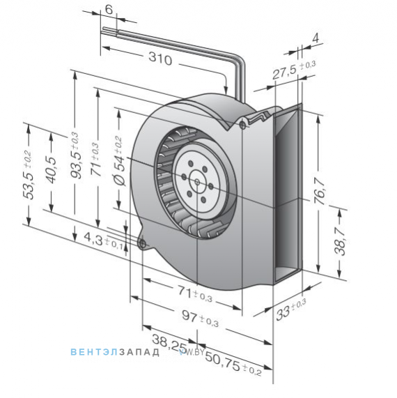 Ebmpapst RL 48-19/14 ML 97x93.5x33