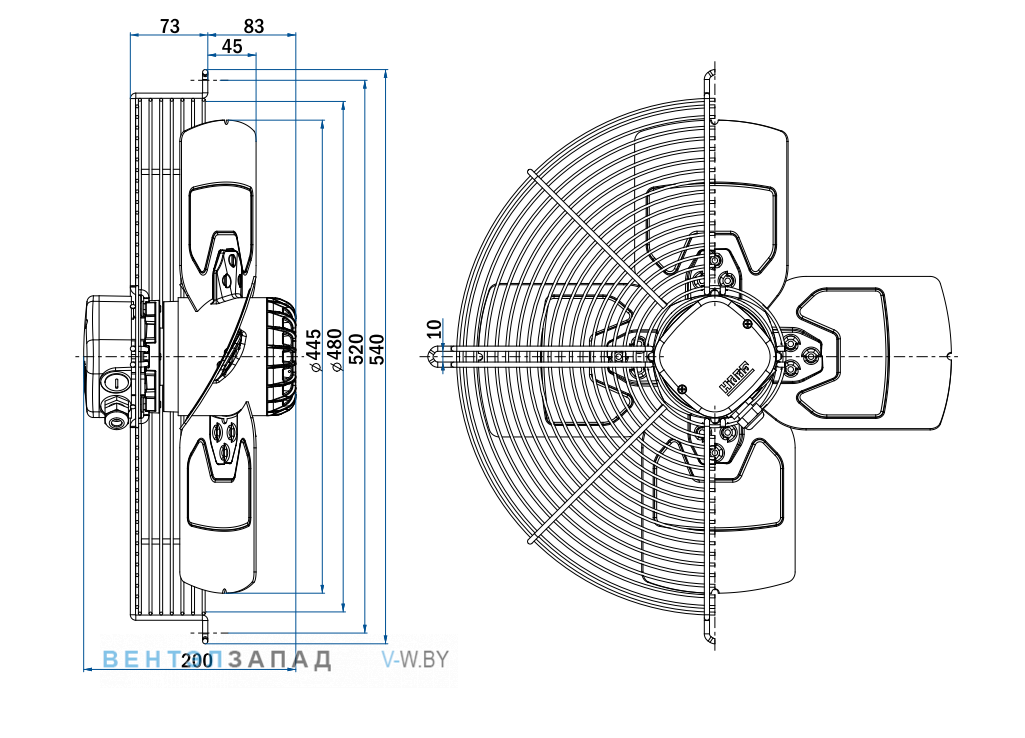Схема, чертеж, исполнение Hidria R11R-4525A-4T-5136