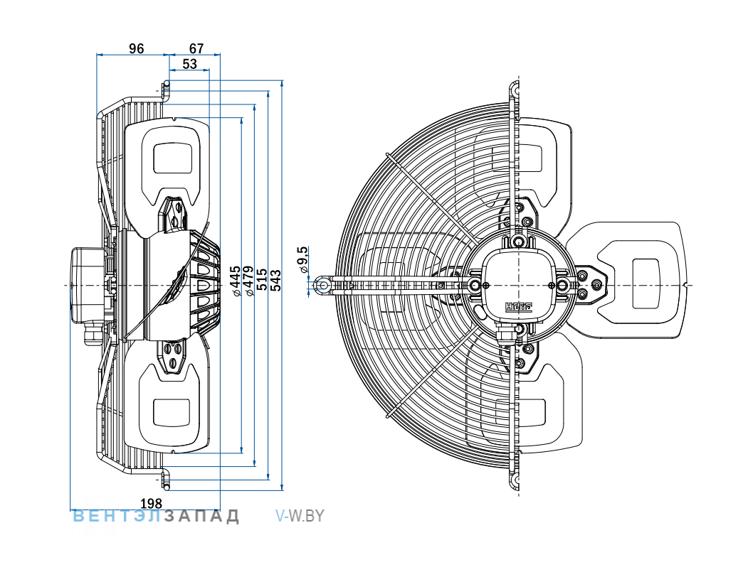 Схема, чертеж, исполнение Hidria R13R-4535A-4T2-5004