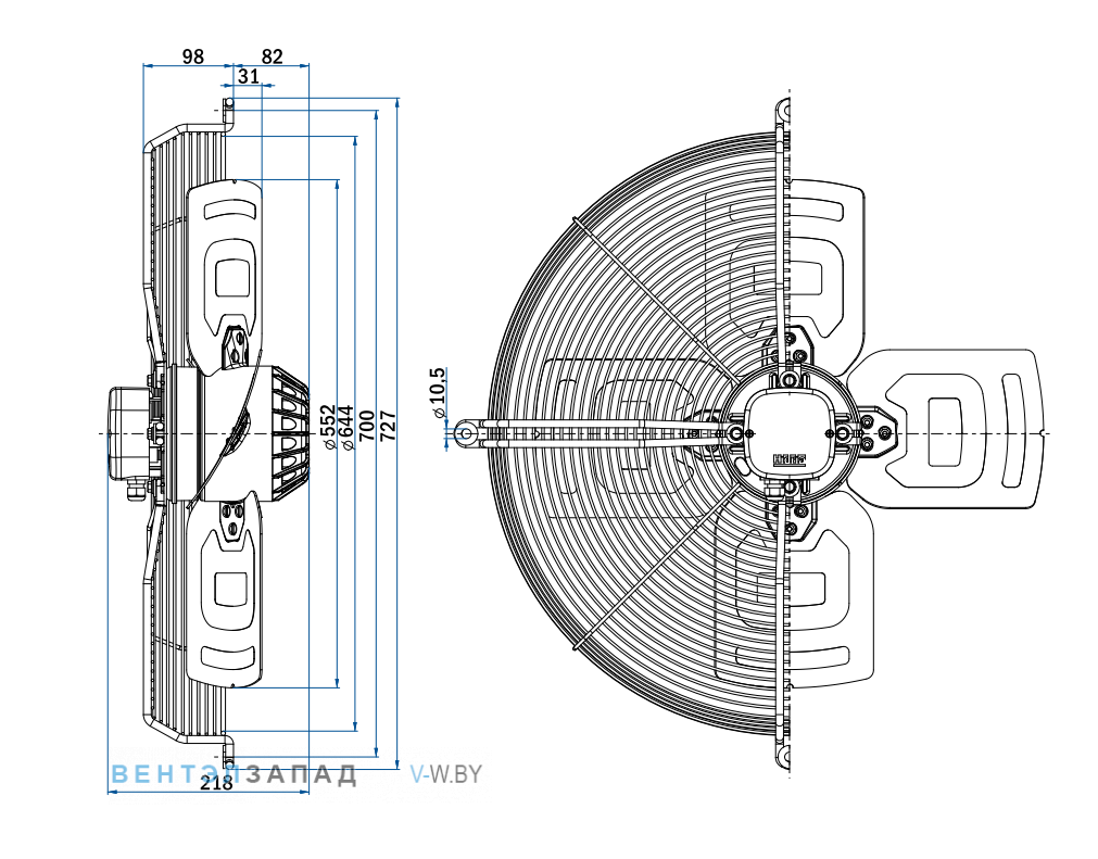 Схема, чертеж, исполнение Hidria R13R-5625A-4T2-7002