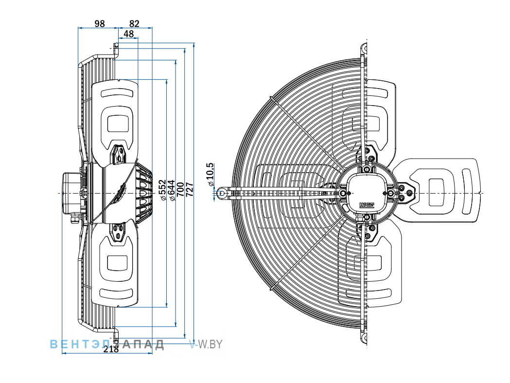 Схема, чертеж, исполнение Hidria R13R-5635A-6T2-7021