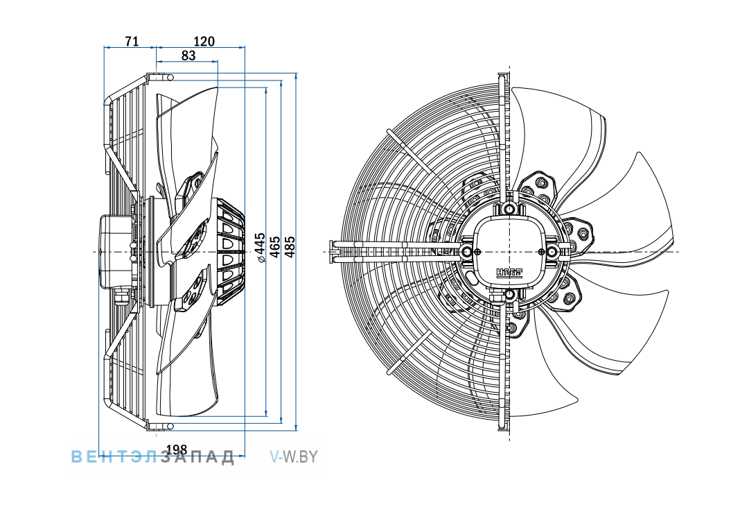 Схема, чертеж, исполнение Hidria R13R-4530HA-6T2-5065