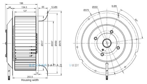 Габаритные размеры RE315F-4D-AC0