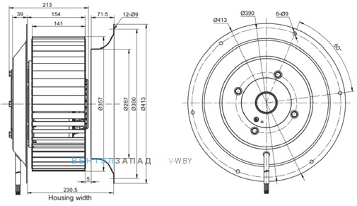 Габаритные размеры RE355F-4D-AC0