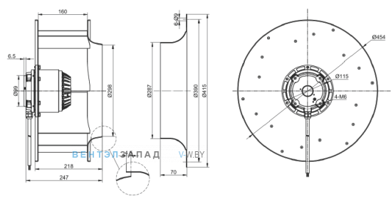 Габаритные размеры RO450B-4D-AC0