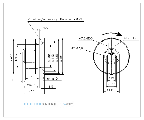 Рабочее колесо Nicotra RLE 30-0455-EC-01-28 455 мм купить