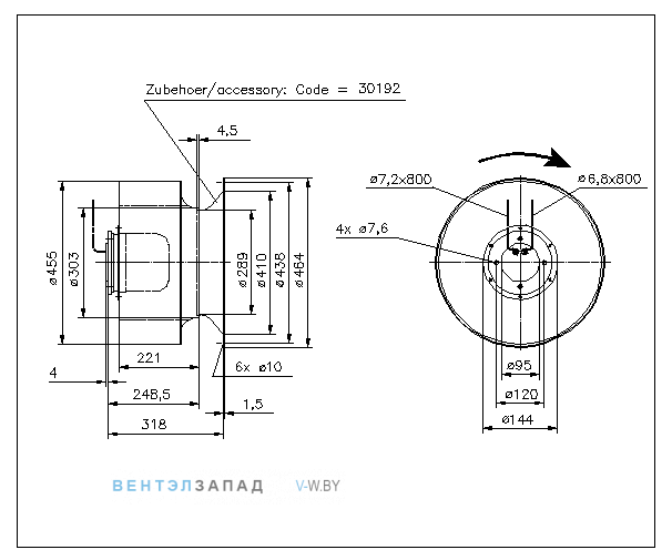 Рабочее колесо Nicotra RLE 30-0455-EC-01-37 455 мм купить