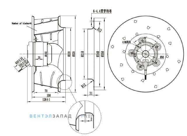 Габаритные размеры Ningbo Jiulong JH320A4E03 380B