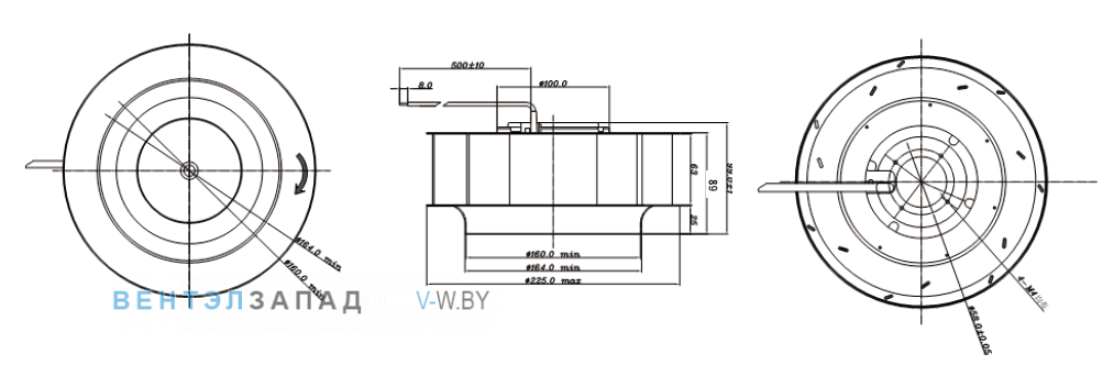 Габаритные размеры Ningbo Jiulong JL2422590HB2M 24B