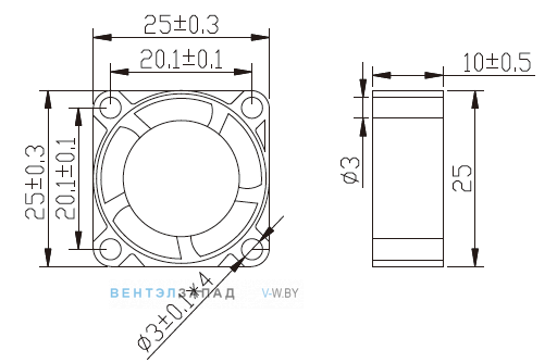 Габаритные размеры Ningbo Jiulong JL-2510L12 12B