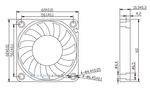Габаритные размеры Ningbo Jiulong JL-6010H12 12B