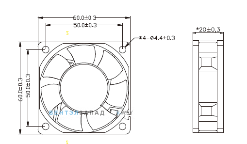 Габаритные размеры Ningbo Jiulong JL-6020L05 5B