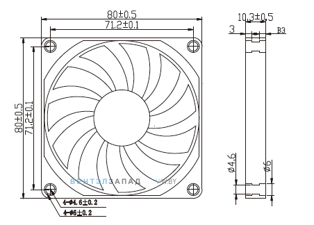 Габаритные размеры Ningbo Jiulong JL-8010L12 12B
