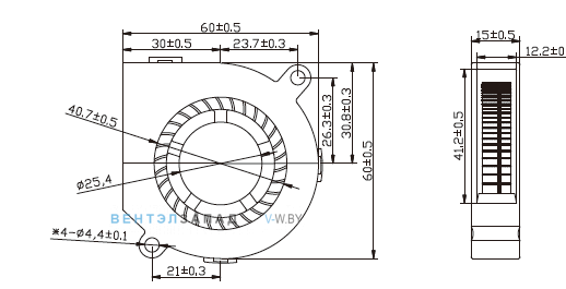 Габаритные размеры Ningbo Jiulong JL-6015L05