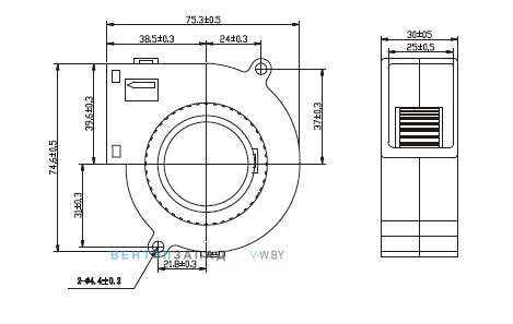 Габаритные размеры Ningbo Jiulong JL-7530H12