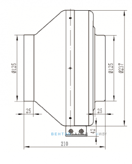Габаритные размеры Ningbo Jiulong JG125A2E01 115B